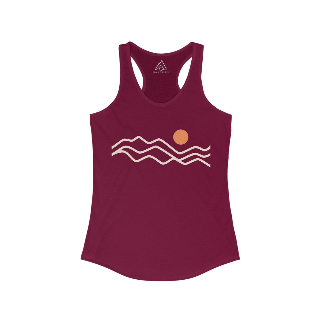 W's Mountain Sunset Racerback Tank