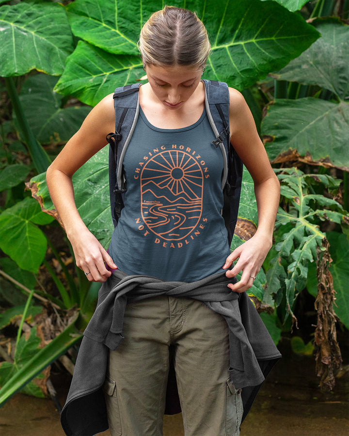 W's Chasing Horizons Racerback Tank