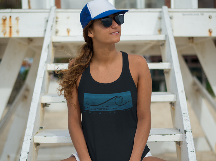 W's Blue Swell Racerback Tank